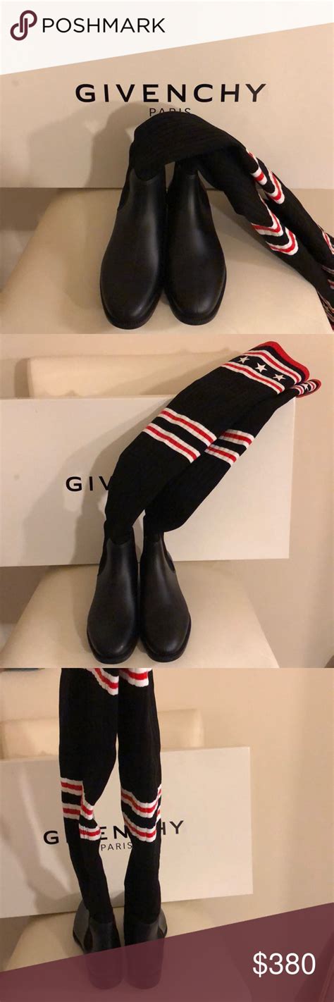 givenchy over-the-knee rubber sock boot|Givenchy boots women.